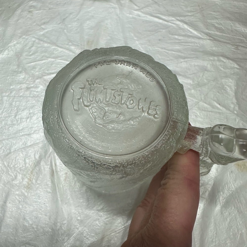 Vintage McDonalds "FLINSTONES" Clear Glass Coffee Mugs 1993 Set of 4 - Picture 7 of 15
